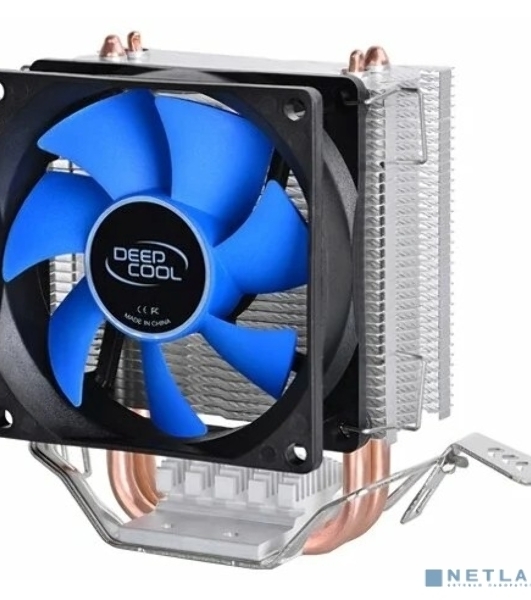 Кулер для процессора DEEPCOOL ICE EDGE MINI FS V2.0 синий, 80 мм, алюминий/медь, 2200 об/мин, 24.7 дБ, 3 pin, 100 Вт, 112 мм