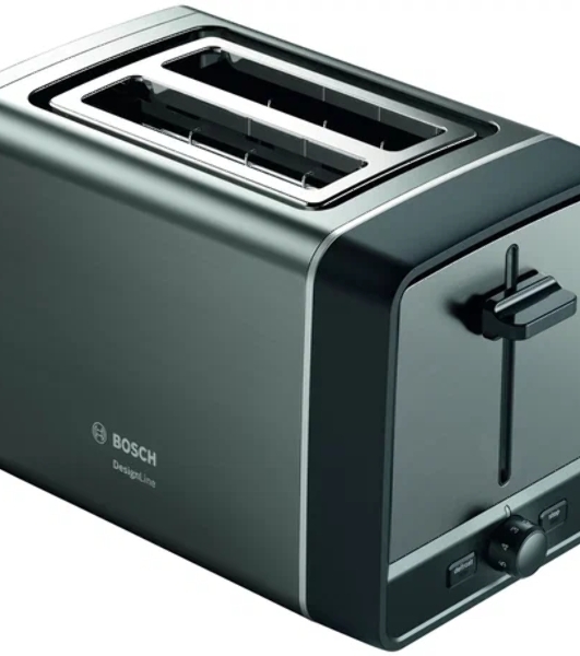 Тостер Bosch TAT5P425 нержавеющая сталь, 970 Вт, 2 слота