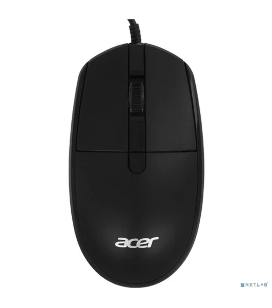 Мышь проводная Acer OMW401 черный, 2000 dpi, USB, кнопки - 4