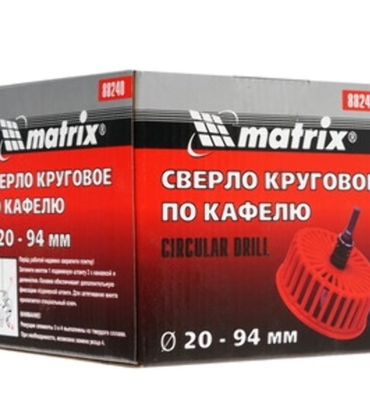 Сверло по кафелю Matrix круговое с защитной решеткой