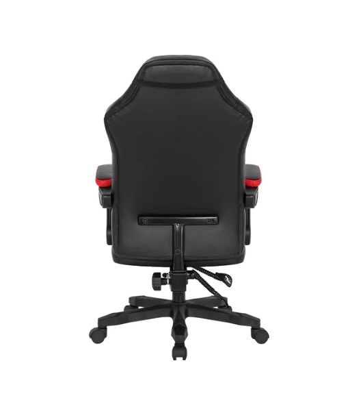 Кресло Defender CRUISER BLACK/RED черный/красный, экокожа, подставка для ног
