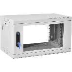 Шкаф коммутационный ЦМО (ШРН-6.350) настенный 6U 600x350 мм пер. дв. стекл 200 кг серый 300 мм 180 град., фото4