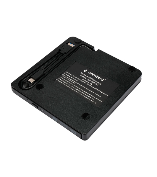 Оптический привод внешний CD/DVD привод USB 3.0 Gembird DVD-USB-03C пластик, черный