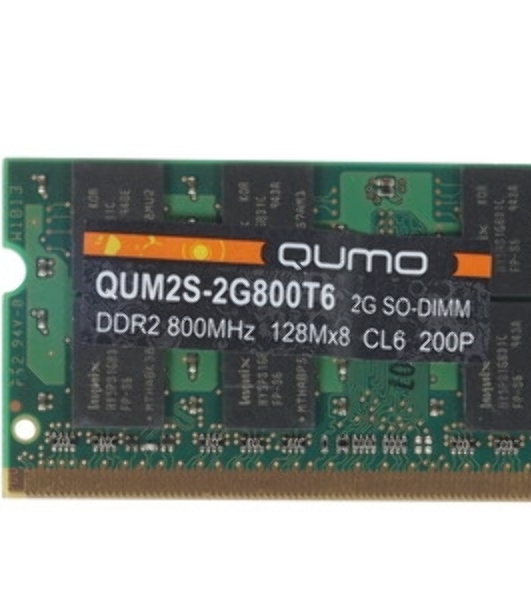 Оперативная память Qumo, DDR2, 2GB (1x2 GB), 800 MHz, CL6, SO-DIMM