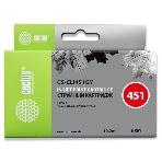 Картридж струйный Cactus CS-CLI451GY серый (10.2 мл) для Canon MG 6340/5440/IP7240, фото 1