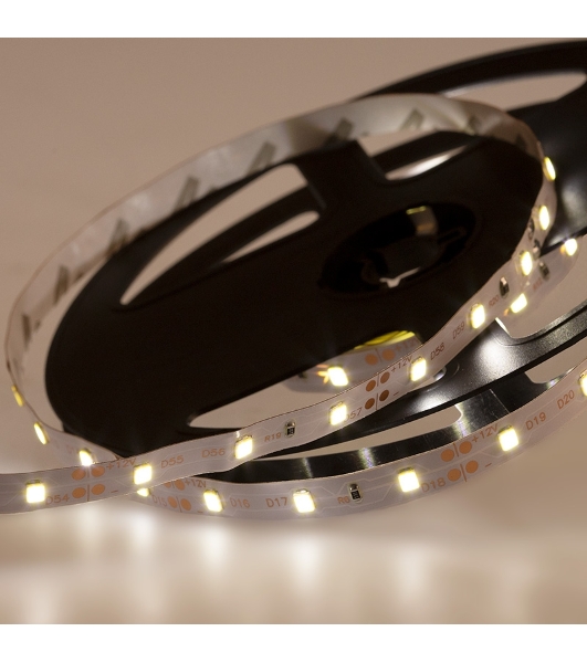 Лента светодиодная открытая, 8 мм, IP23, SMD 2835, 60 LED/m, 12 V, цвет свечения белый