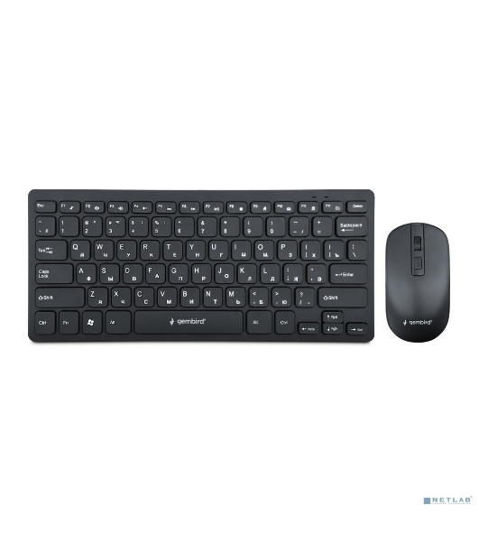 Комплект клавиатура+мышь Gembird KBS-9100 беспроводной, USB, 1600 DPI, чёрный