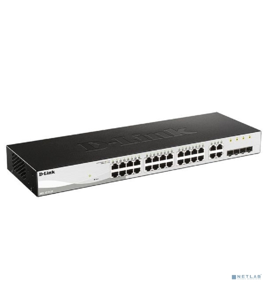 Коммутатор D-Link DGS-1210-28/FL2A, 24×1 Гбит/с + 4×1 Гбит/с Combo, настраиваемый