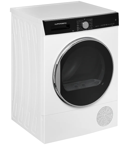 Сушильная машина Kuppersberg DM 560 W белый, 8 кг, сушка - конденсационная, программ - 15, 59.5 x 84.5 x 56.6 см