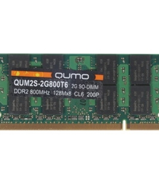 Оперативная память Qumo, DDR2, 2GB (1x2 GB), 800 MHz, CL6, SO-DIMM