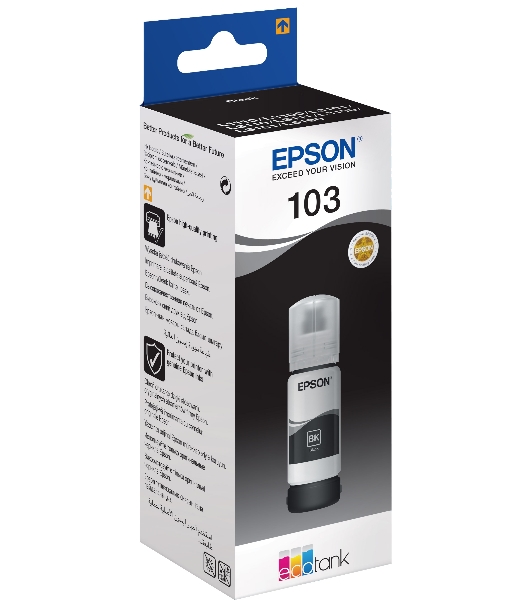Чернила Epson 103BK C13T00S14A черный (65 мл) для Epson L3100/3110/3150