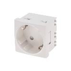 Розетка электрическая Rexant 45x45, CEE 7/4, 2K+3, 16A, белая, фото 1