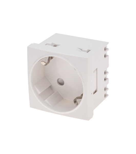 Розетка электрическая Rexant 45x45, CEE 7/4, 2K+3, 16A, белая