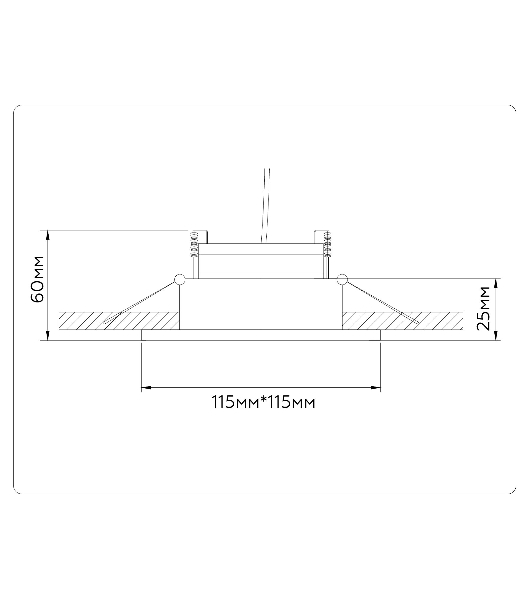 Светильник Ambrella light TN52339 SBK черный песок GX53 max 12W 115*115*25
