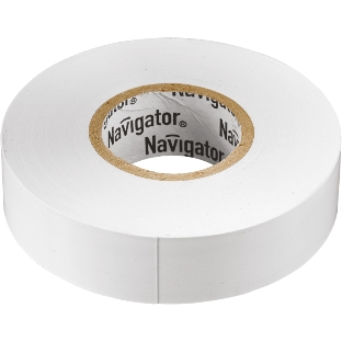 Изолента ПВХ Navigator 15 мм (рул.20м) бел. NIT-B15-20/WH