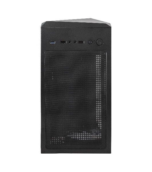 Компьютерный корпус Miditower ExeGate EVO-8225-NPX500 (ATX, БП 500NPX с вент. 12см, 2хUSB+1хUSB 3.0, черный, 2 вент. с RGb подсветкой и полоса на передней панели, боковая панель - закаленное стекло)