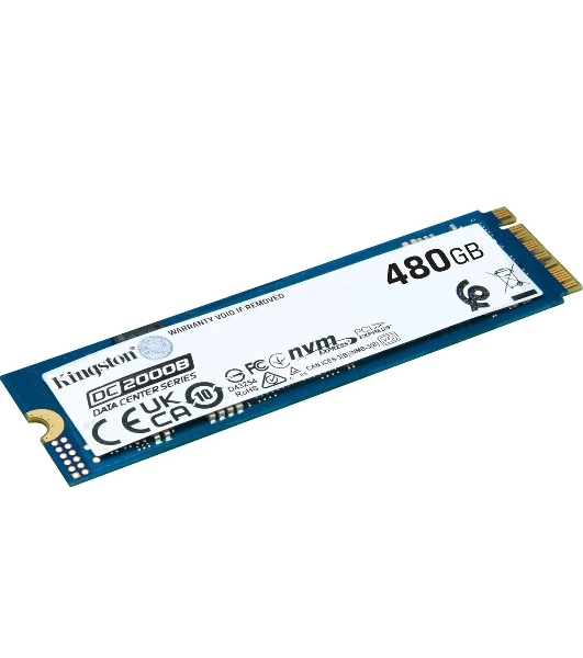 Накопитель SSD Kingston DC2000B, 480Gb, PCIe 4.0 x4, M.2 2280, R/W 7000/800