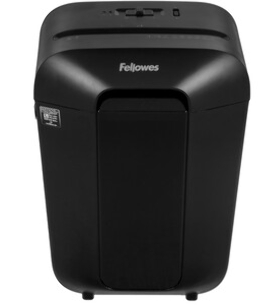 Шредер Fellowes PowerShred LX70 черный (секр.P-4)/перекрестный/11лист./18лтр./скрепки/скобы/пл.карты