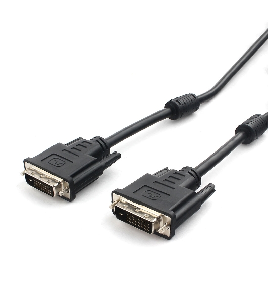 Кабель DVI-D dual link Cablexpert CC-DVI2L-BK-6, 25M/25M, 1.8м, CCS, черный, экран, феррит.кольца, пакет