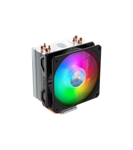Кулер для процессора Cooler Master Hyper 212 ARGB черный, 120 мм, алюминий/медь, 1800 об/мин, 27 дБ, 4 pin, 150 Вт, 157 мм