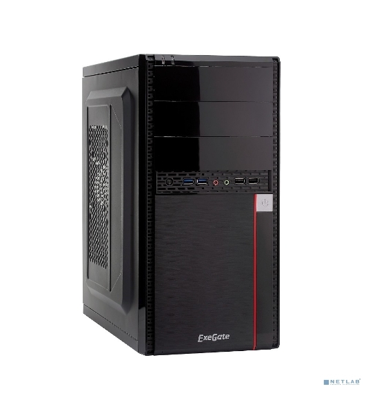 Компьютерный корпус ExeGate EX277436RUS Minitower MA-371X Black, mATX (UN450, 120мм) 2хUSB+2хUSB 3.0, Audio