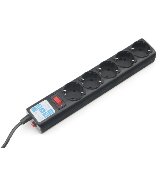 Сетевой фильтр PowerCube, PC 3м, 5р, черный граф. 10А, UPS(C14), SPG5-B3