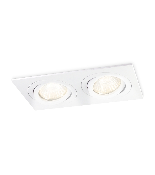 Встраиваемый поворотный точечный светильник Ambrella light TN102626/2 WH белый GU5.3 175*95*28