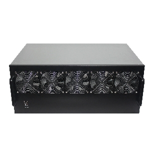 Корпус для майнинга ExeGate EX270772RUS Pro 13-430 (без БП, 2хUSB, 5хfan 120мм, места под: 13 видеокарт, 2 БП)