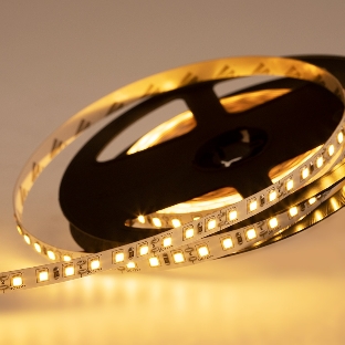 Лента светодиодная 12 В, 8 мм, IP23, SMD 2835, 120 LED/m, 12 V, цвет свечения теплый белый (3000 K)