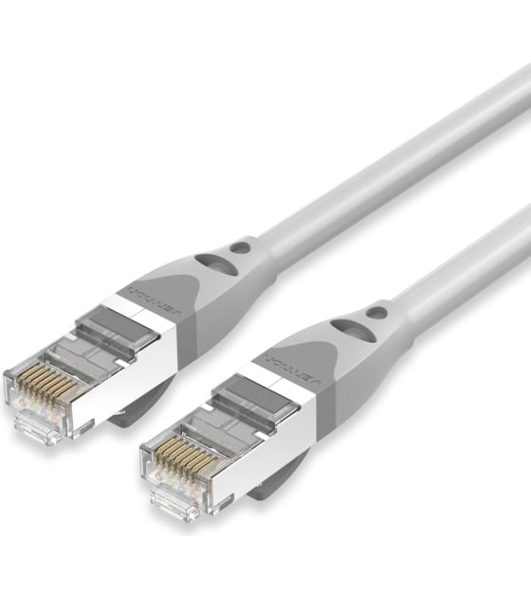 Патч-корд Vention прямой SFTP cat.6A, RJ45 - 0,3м. Серый