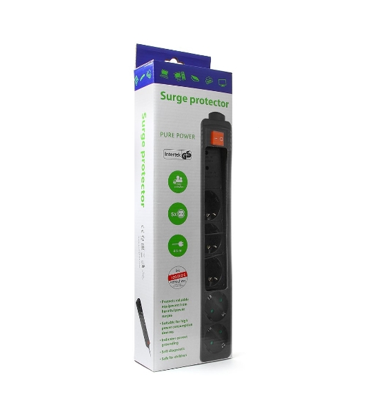 Сетевой фильтр Energenie Сетевой фильтр SPG5-C-15 4.5m 16А. черный. 