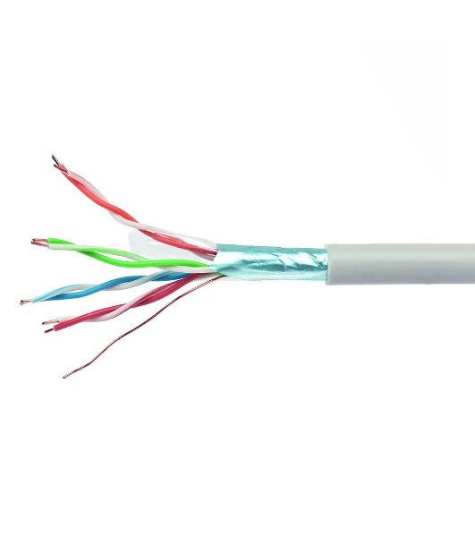 Кабель Cablexpert FPC-5004E-SOL/100, FTP indoor 4x2x0.48, CCA, кат.5е, однож., 100м, box, серый