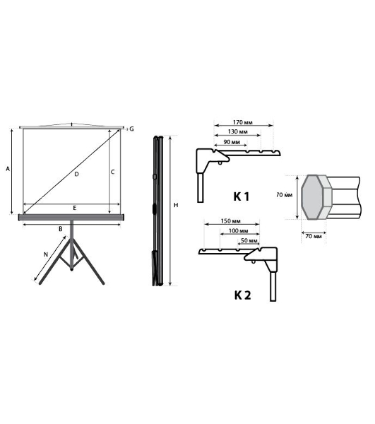 Экран на штативе Lumien Master View 244x244 см Matte White FiberGlass (LMV-100105)