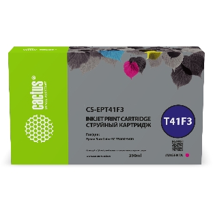 Картридж струйный Cactus CS-EPT41F3 T41F3 пурпурный пигментный (350 мл) для Epson SureColor SC-T5400M/SC-T3405/SC-T5405