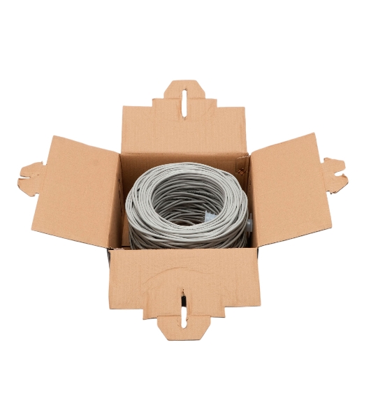 Кабель Cablexpert FPC-5004E-SOL/100, FTP indoor 4x2x0.48, CCA, кат.5е, однож., 100м, box, серый