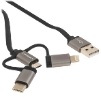 Кабель Crown USB - Lightning CMCU-012L черный, фото 1