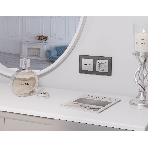 Комплект механизма розетки ALFA Серебро глянец 2USB A+C 20W (быстрая зарядка) QUANT (AP4110, VM177) MA411010, фото7