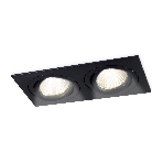 Встраиваемый поворотный точечный светильник Ambrella light TN102627/2 BK черный GU5.3 175*95*28, фото4