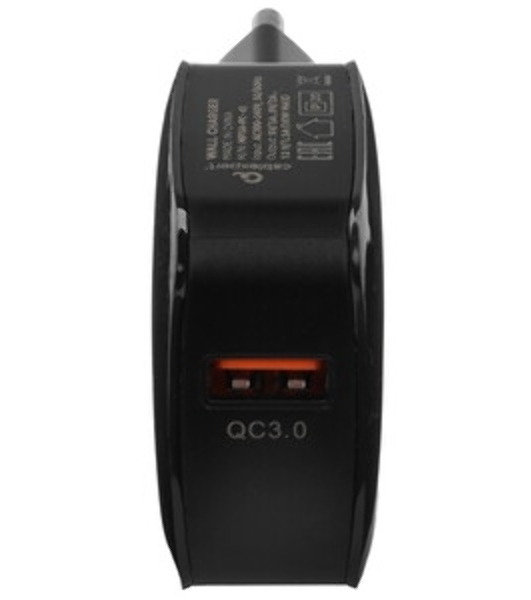 Сетевое зарядное устройство Cablexpert MP3A-PC-41, 18Вт, 3А, быстрая зарядка QC3.0, 1 порт USB, черный, пакет