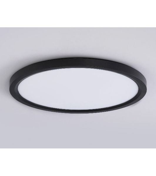 Светильник светодиодный ультратонкий Ambrella light FZ1910 BK черный IP54 44W 3000K-6500K CCT-переключатель D600*25 (Без ПДУ)