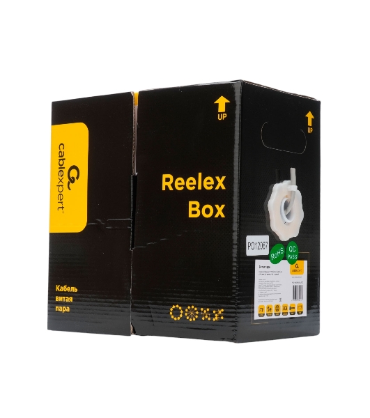 Кабель Cablexpert FPC-5004E-SOL/100, FTP indoor 4x2x0.48, CCA, кат.5е, однож., 100м, box, серый