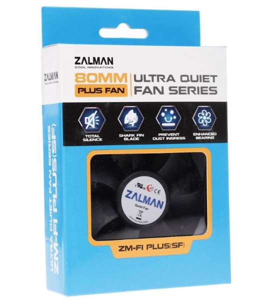 Вентилятор для корпуса Zalman ZM-F1 PLUS (SF) черный, 80 мм, 2000 об/мин, 23 дБ, 3 pin