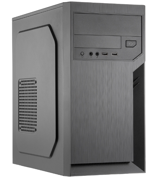 Компьютерный корпус с блоком питания 450Вт. Case Foxline FL-702, mATX, 1x5.25EXT, 1x3.5EXT, 2x3.5INT, 2xUSB 2.0, HDA, w/o FAN, w/450W ATX PSU, w/1.2m EU pwr cord