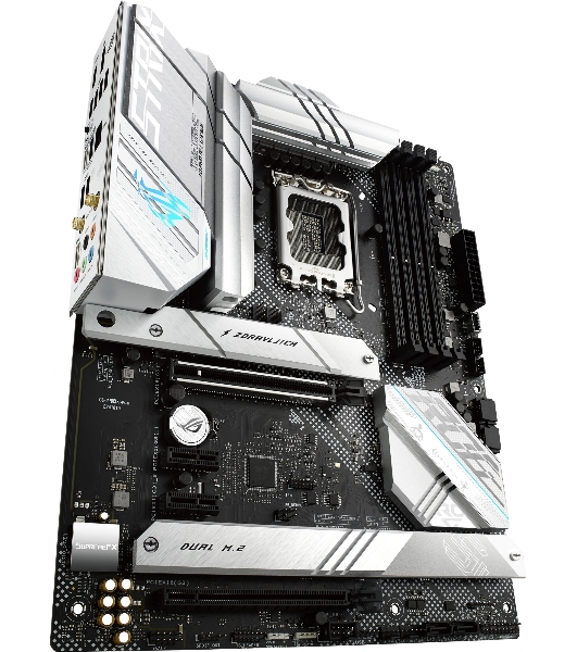 Материнская плата ASUS ROG STRIX B660-A GAMING WIFI D4, LGA 1700, Intel B660, 4xDDR4, 4xSATA, 3xM.2, 1xPCIe 5.0 x16, 1xPCIe 3.0 x4, 1xHDMI, 1xDP, 1x 2.5Gb LAN, 1xUSB-A 3.2 Gen 2, 2xUSB-A 3.2 Gen 1, 4xUSB 2.0, 5x3.5 мм, 7.1, Standard-ATX