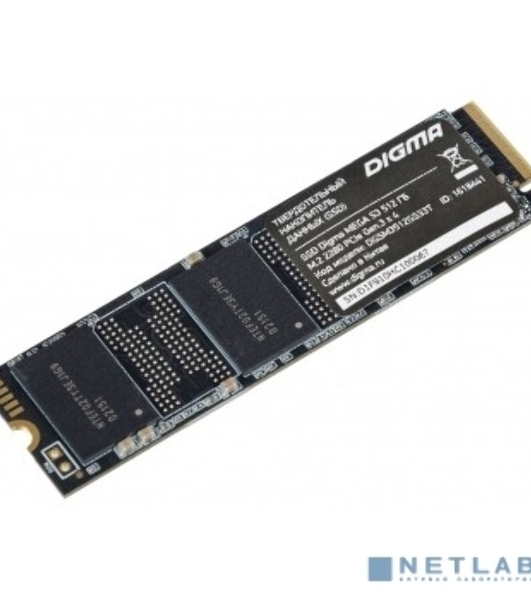 Накопитель SSD Digma Mega S3 DGSM3512GS33T, 512Gb, PCIe 3.0 x4, M.2 2280, NVMe, R/W 2080/1700