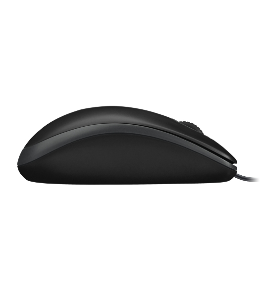 Мышь проводная Logitech B100 черный, 1000 dpi, USB, кнопки - 3
