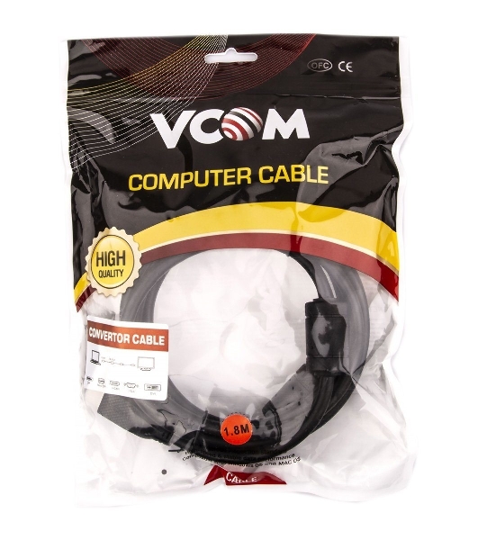 Кабель HDMI AM/DVI(24+1)M, 1.8м, CU, 1080P@60Hz, 2F, VCOM CG484GD-1.8M