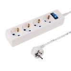 Сетевой фильтр PROconnect STANDARD 4 гнезда, 5 м, 3х0.75 мм², с/з, белый, фото 1