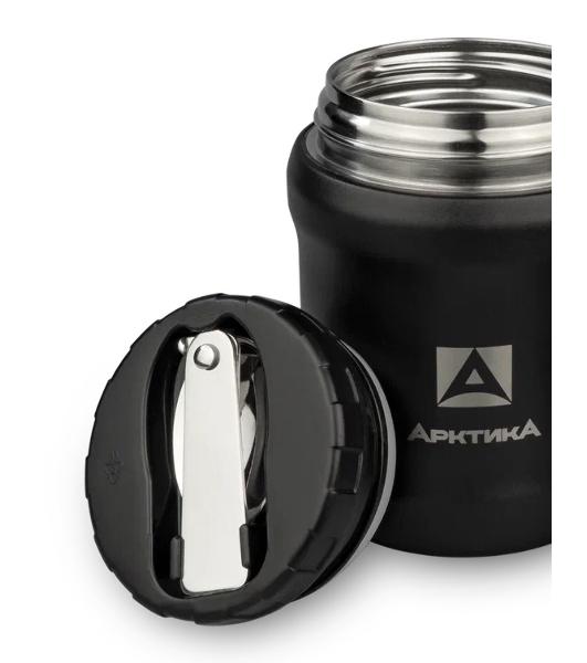 Термос для еды Арктика 311-500 0.5 л. черный, картонная коробка (311-500/BLACK)