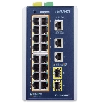 Коммутатор индустриальный PoE IGS-20160HPT для монтажа в DIN-рейку IP30 Industrial L2+/L4 16-Port 1000T 802.3at PoE+ 2-Port 1000T + 2-port 100/1000X SFP Full Managed Switch (-40 to 75 C, dual redundant power input on 48~56VDC terminal block, DIDO, ERPS Ring Supported, 1588), фото2